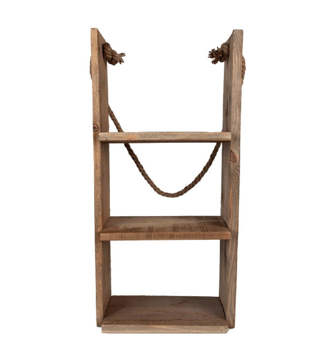 Wadiga Étagère Murale En Bois Rustique à Suspendre 28x16x59cm
