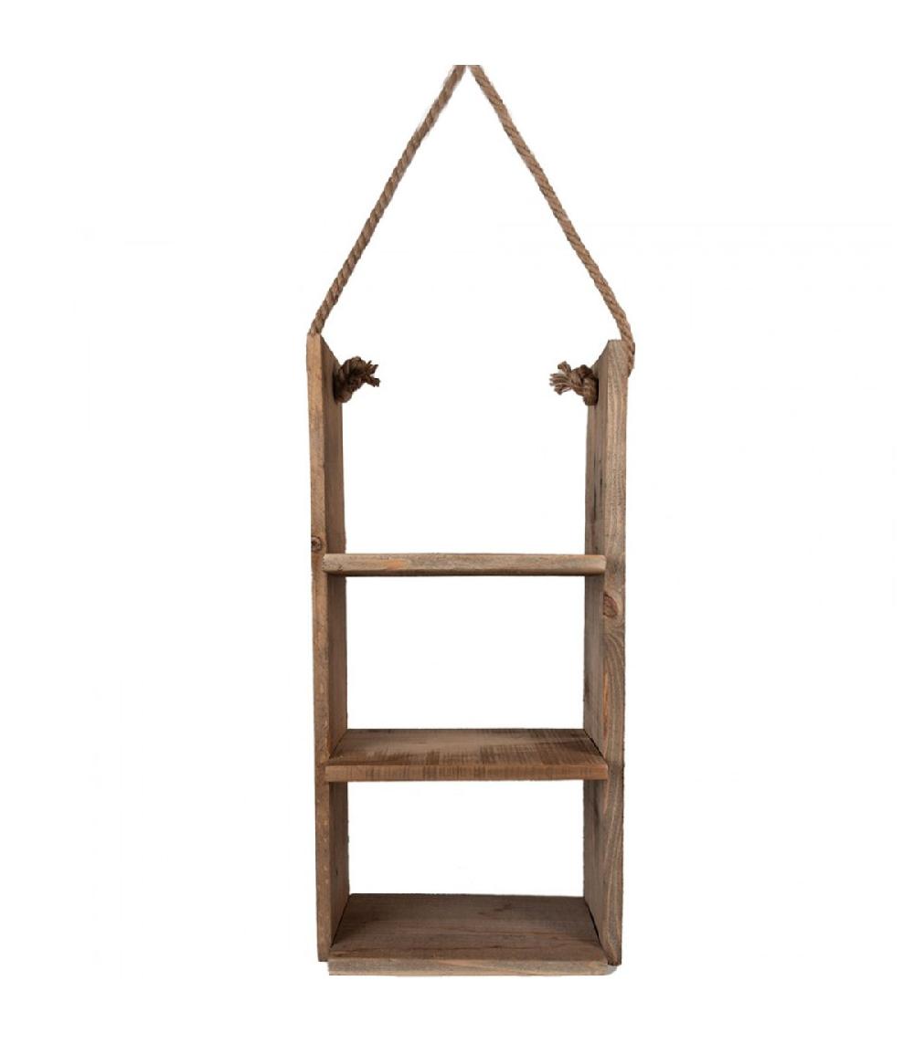 wadiga Étagère murale en bois rustique à suspendre 28x16x59cm