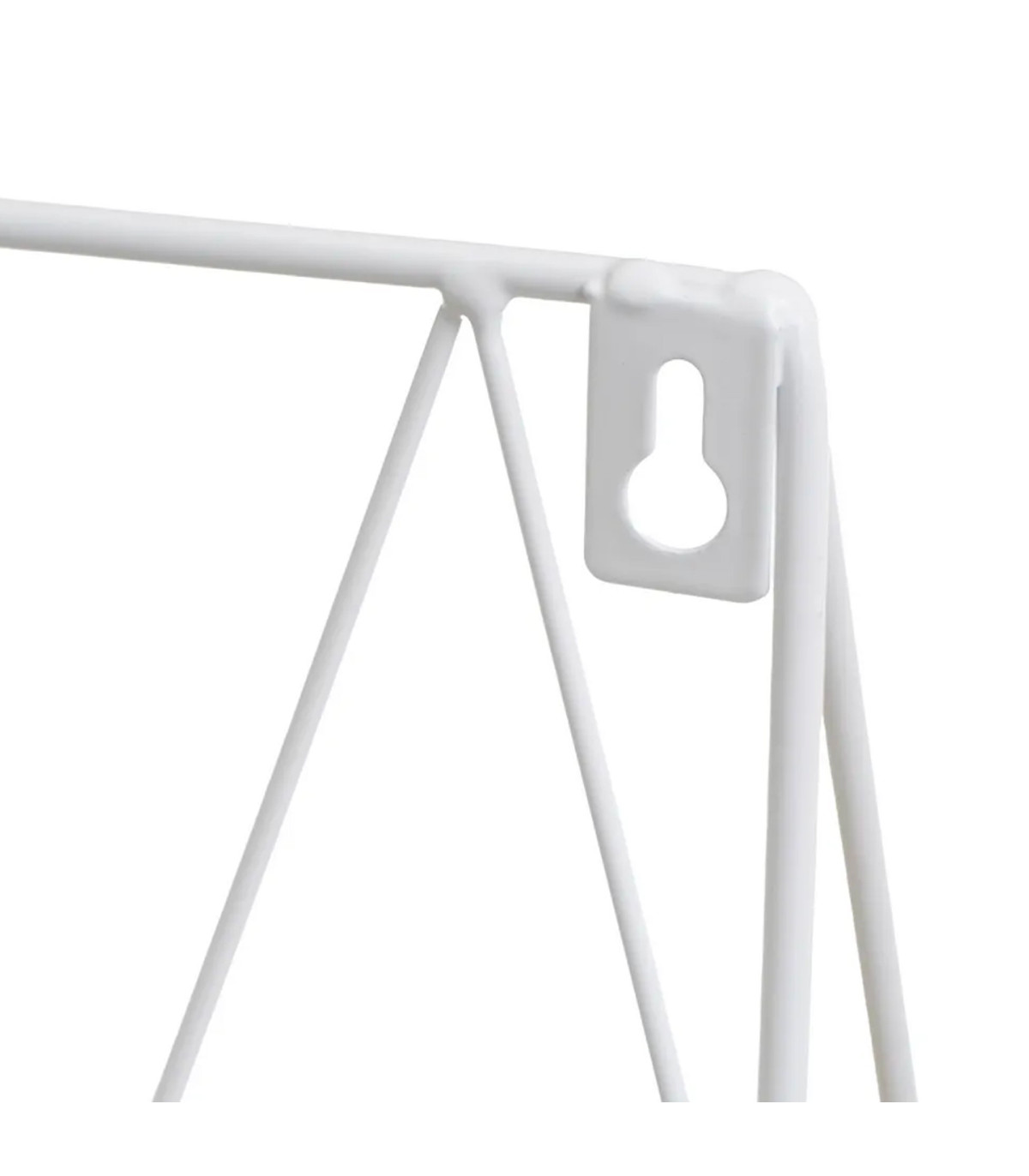 Wadiga Étagère Murale En Métal Blanc Et Bois Tablette 48x12x20cm