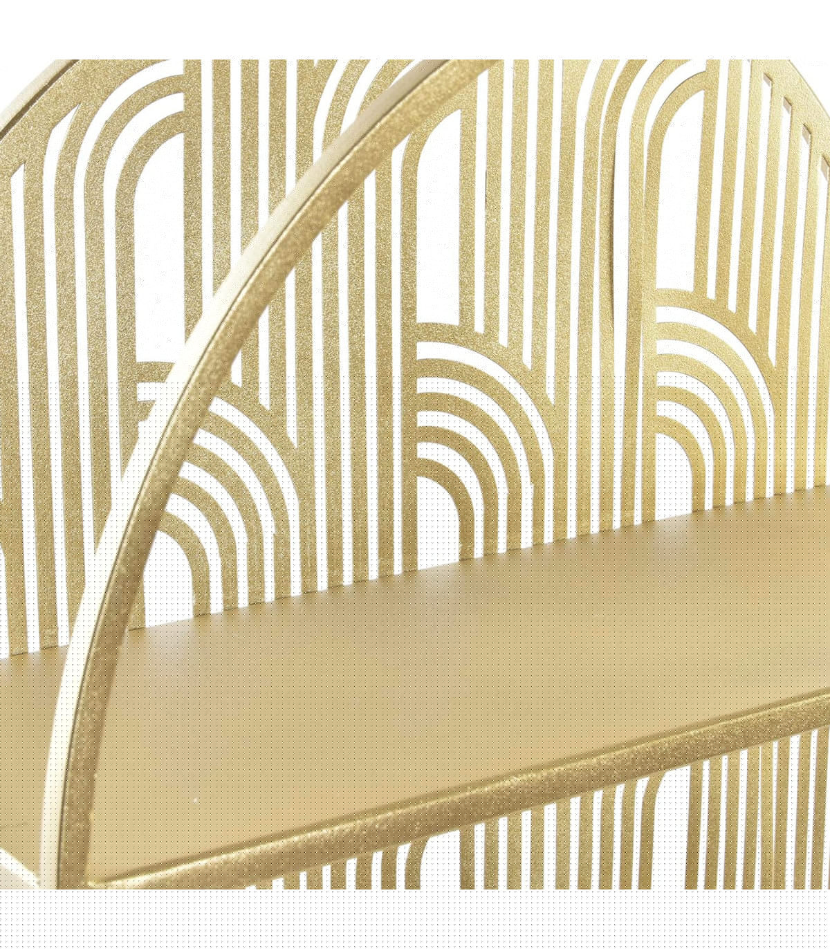Wadiga Étagère Murale En Métal Doré Art Déco 40x15x60cm