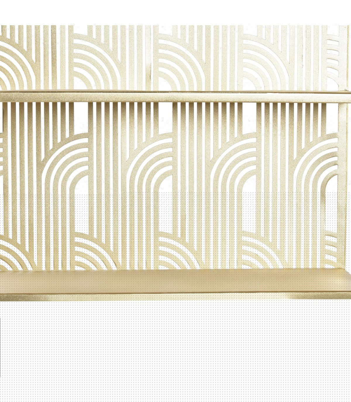 Wadiga Étagère Murale En Métal Doré Art Déco 40x15x60cm