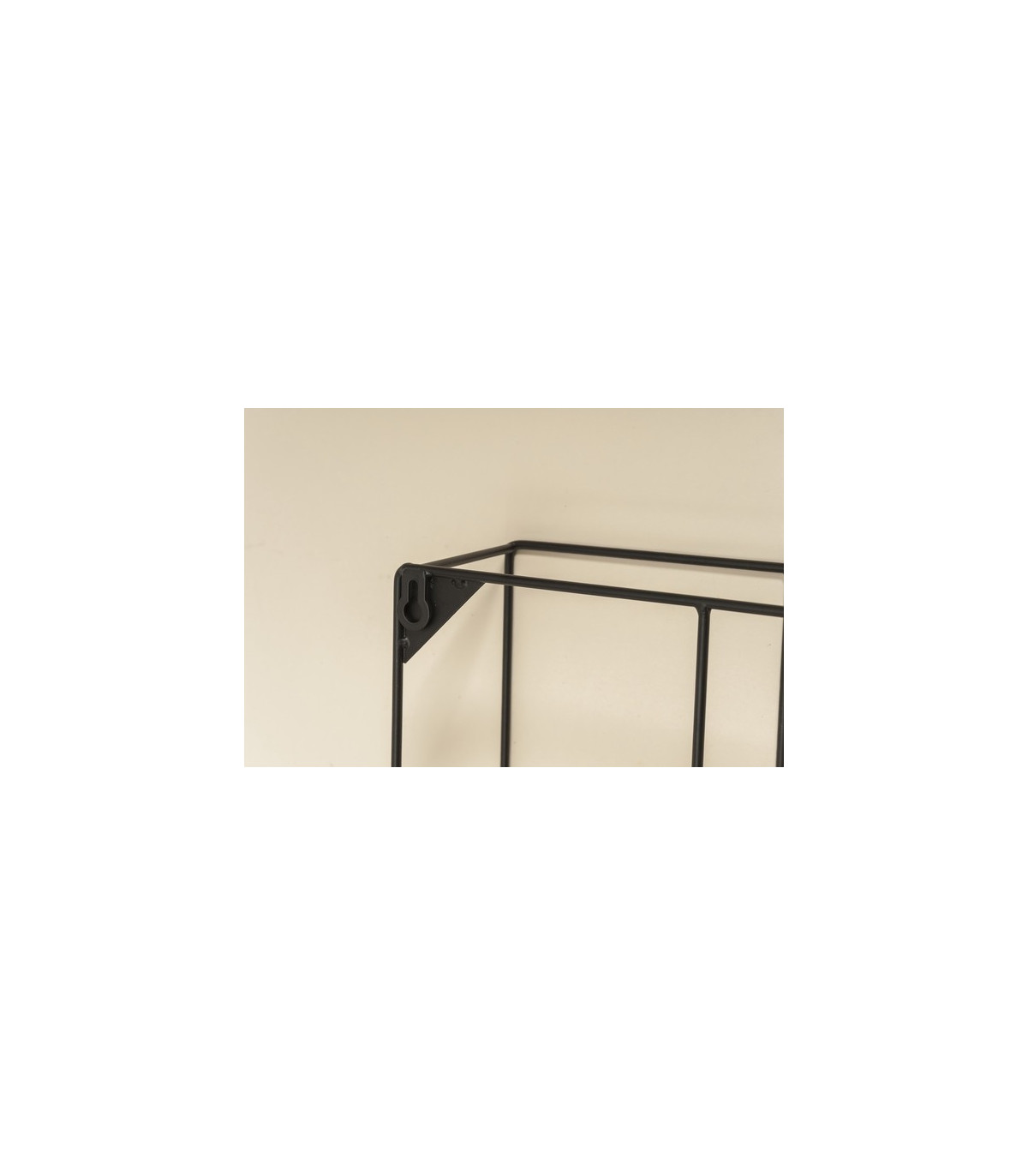 Wadiga Étagère Murale En Métal Noir Et Bois -31x35x11cm