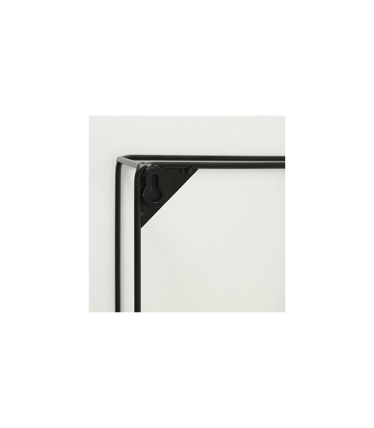 Wadiga Étagère Murale En Métal Noir Et Bois -31x35x11cm