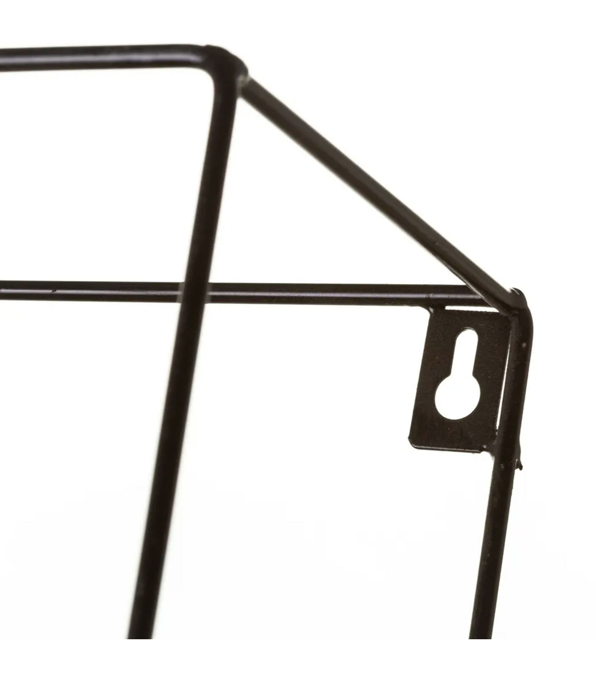 Wadiga Étagère Murale En Métal Noir Et Bois Carrée 4 Tablettes 50x12x50cm