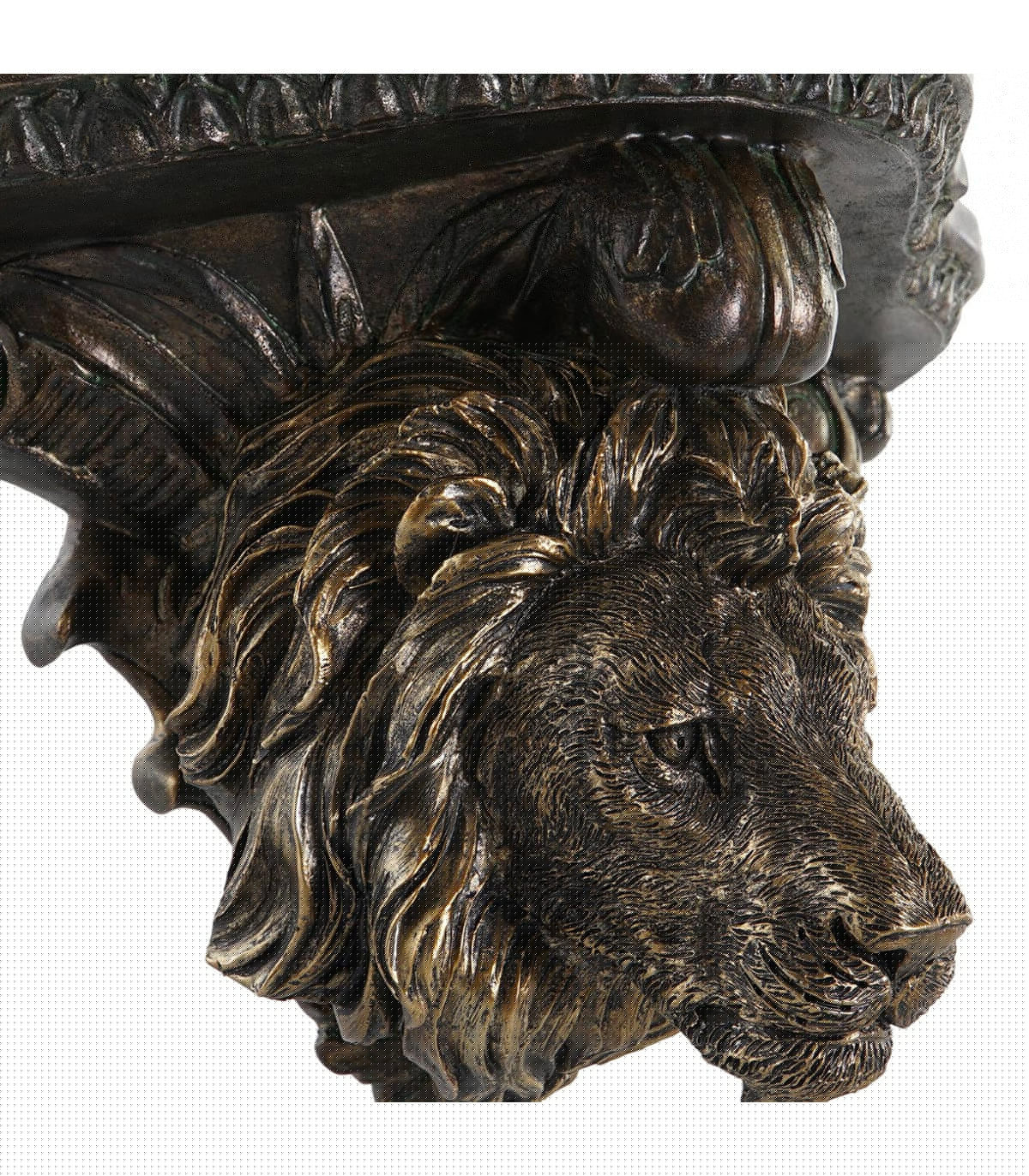 Wadiga Étagère Murale En Résine Sculptée Lion 36.5x16.5x21cm