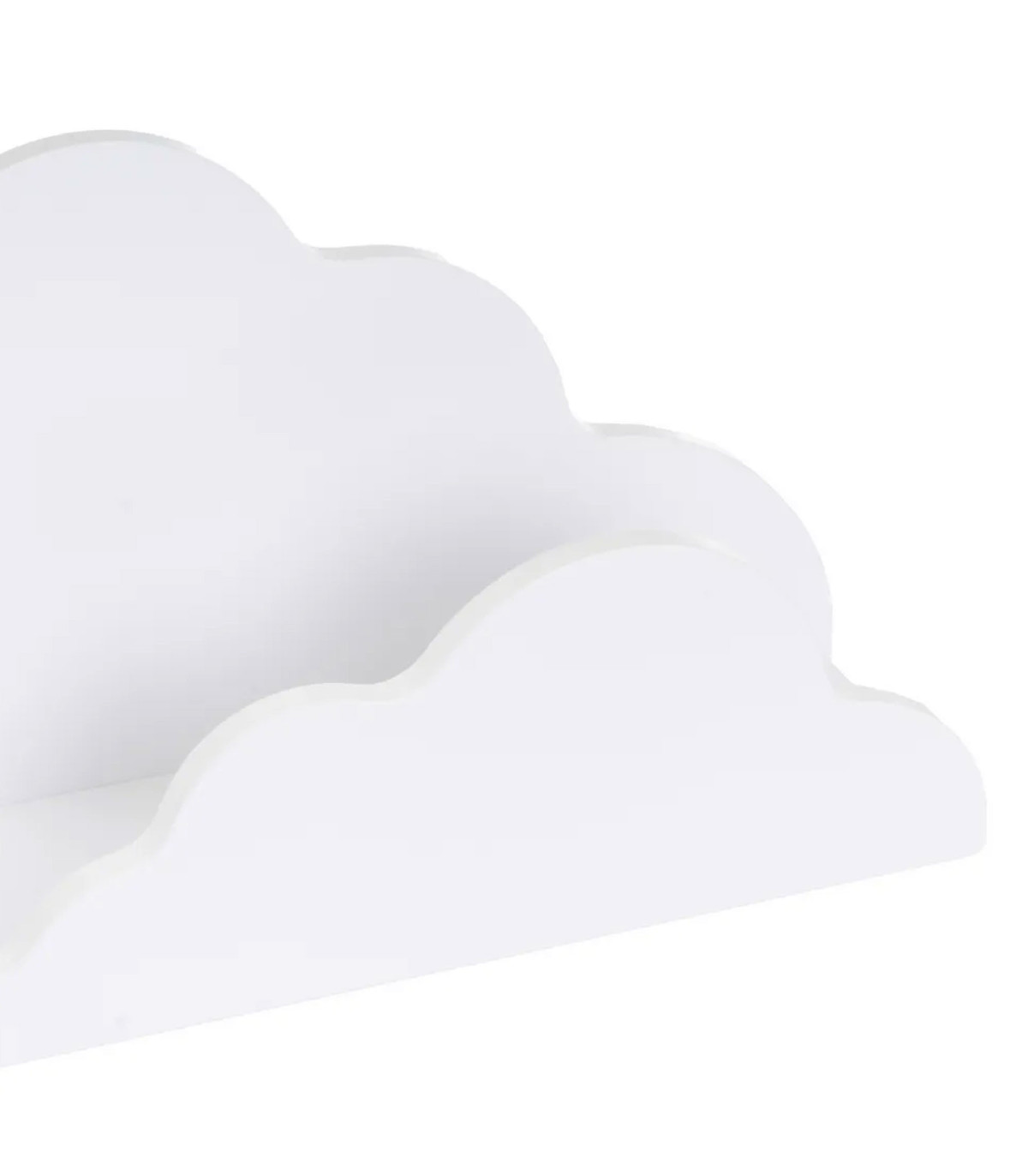 Wadiga Étagère Murale Enfant Blanc Nuage 60x12x26cm