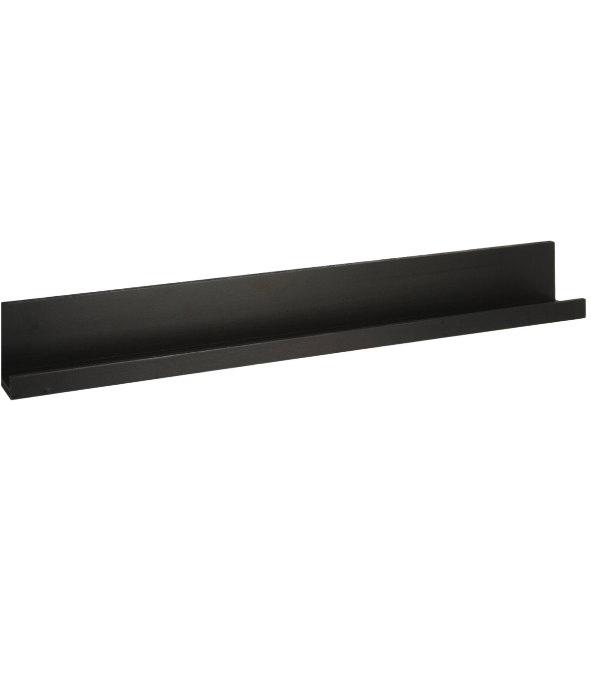 wadiga Étagère murale étroite minimaliste bois noir 58x6x6.8cm