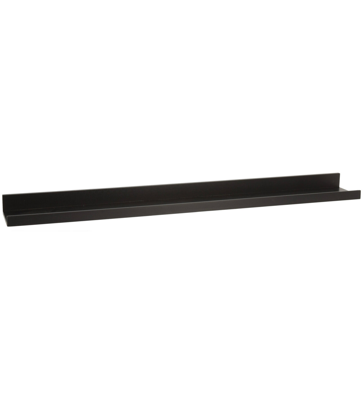 wadiga Étagère murale étroite minimaliste bois noir 77x10x4cm