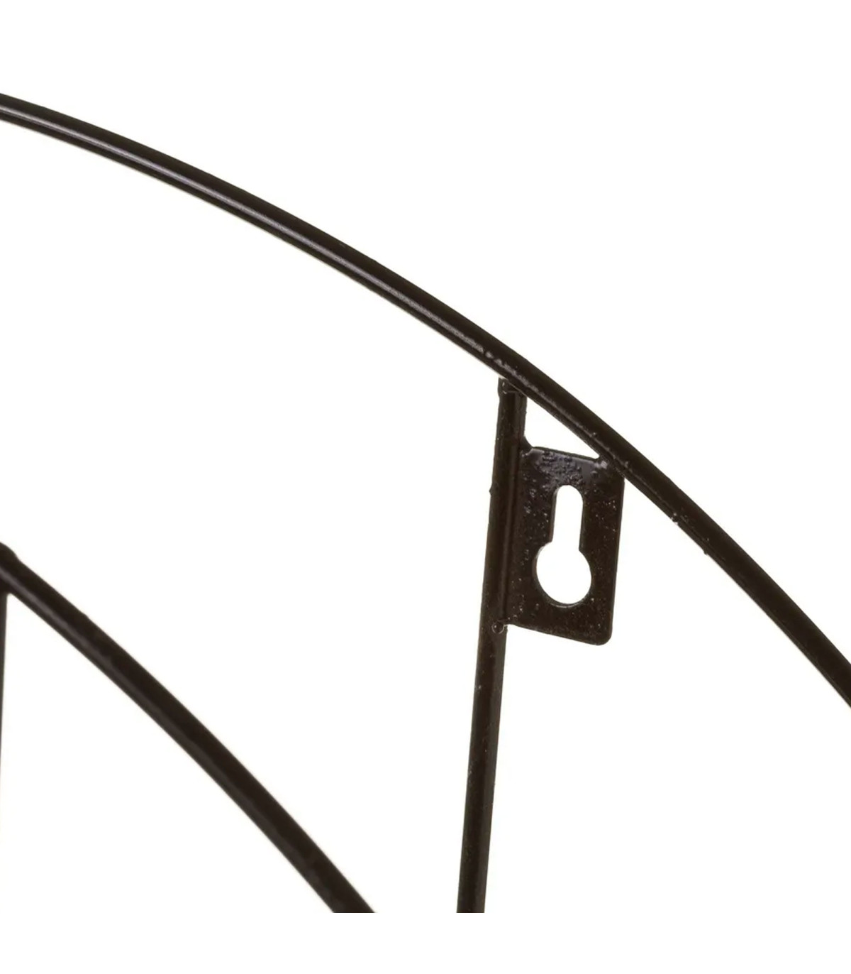 Wadiga Étagère Murale Ronde En Métal Noir Et Bois Diamètre 53cm