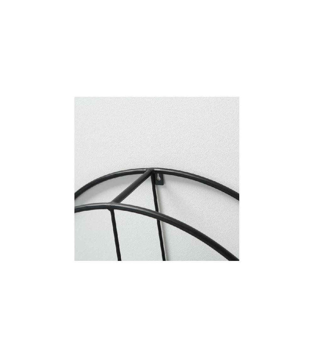 Wadiga Étagère Murale Ronde Métal Noir - Diamètre 55cm