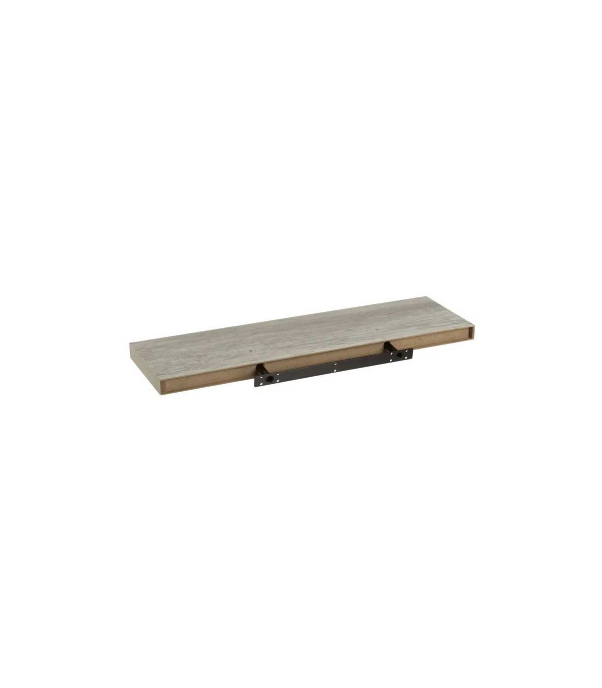 Wadiga Étagère Murale Tablette En Bois MDF Gris - 80cm