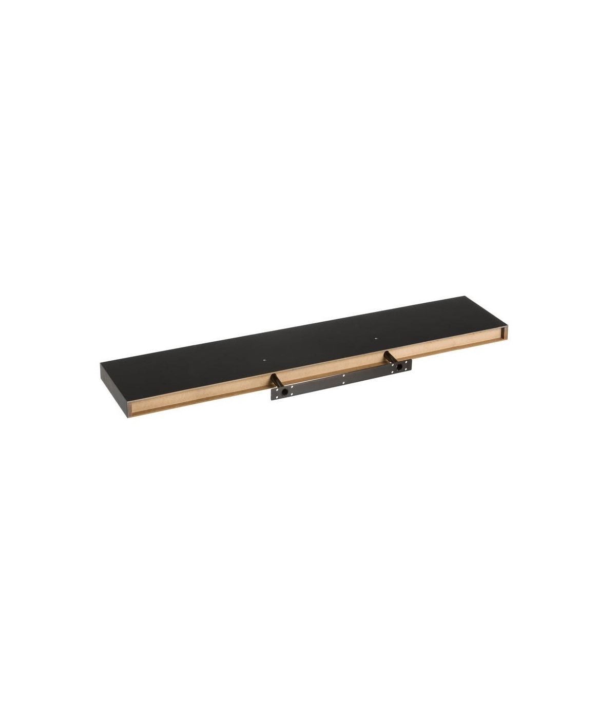 Wadiga Étagère Murale Tablette En Bois MDF Noir - 100cm