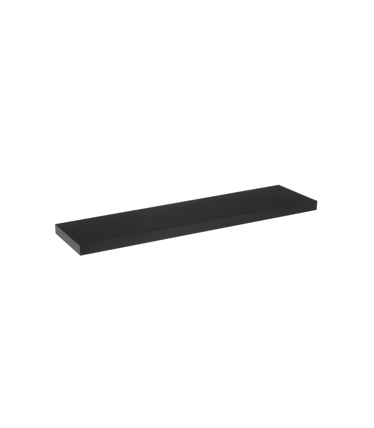 wadiga Étagère murale tablette en bois MDF noir - 100cm