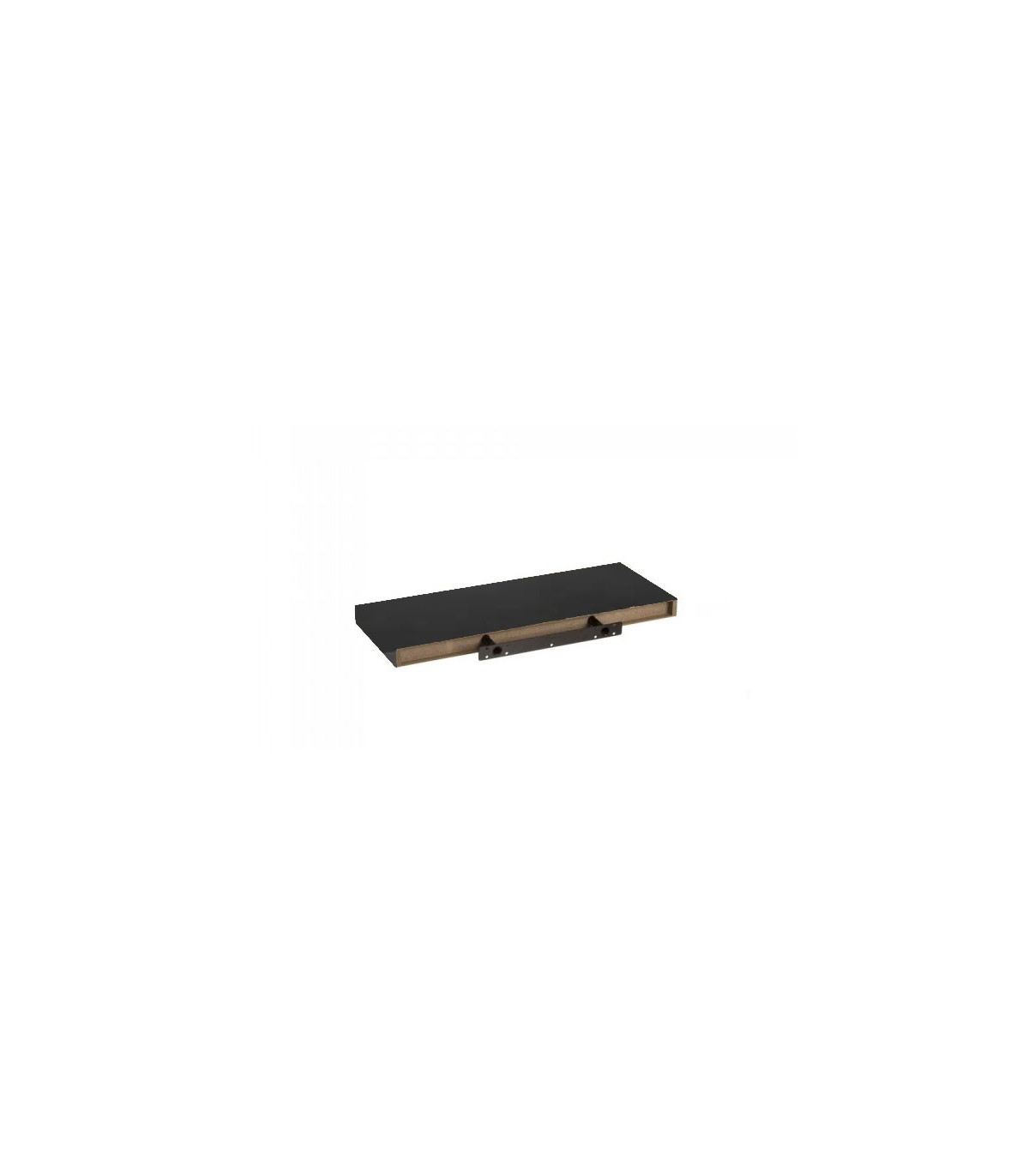 Wadiga Étagère Murale Tablette En Bois MDF Noir - 60cm