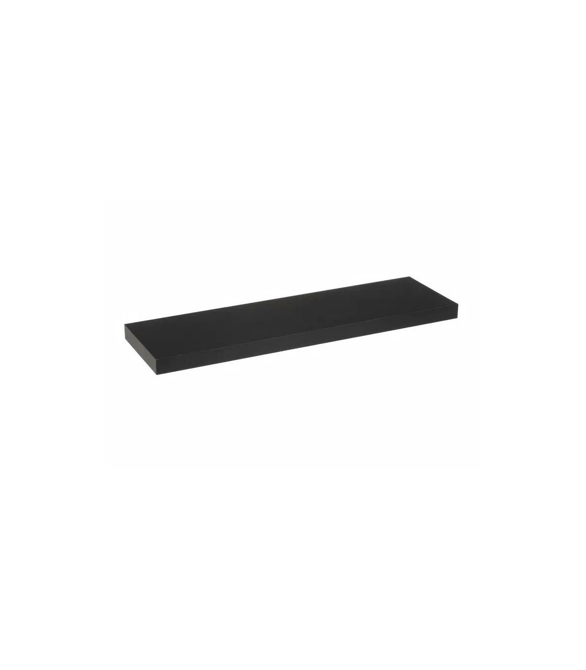 wadiga Étagère Murale Tablette en Bois MDF Noir - 80cm