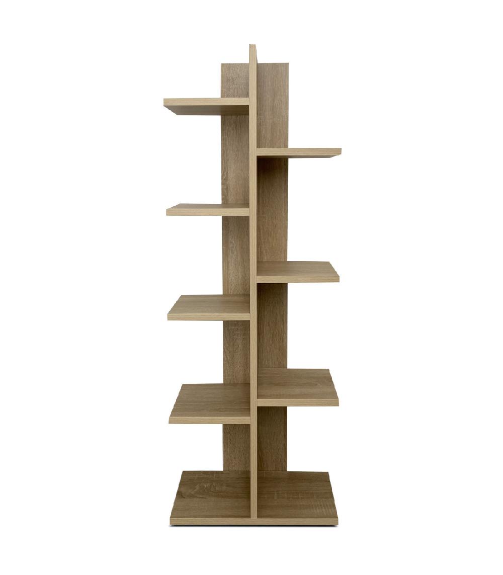wadiga Étagère porte plantes bois 9 niveaux 22x45x121.8cm