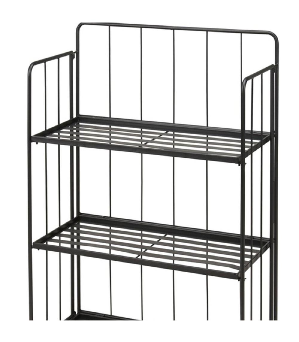 Wadiga Étagère Pour Plantes En Métal Noir 58x27x90cm