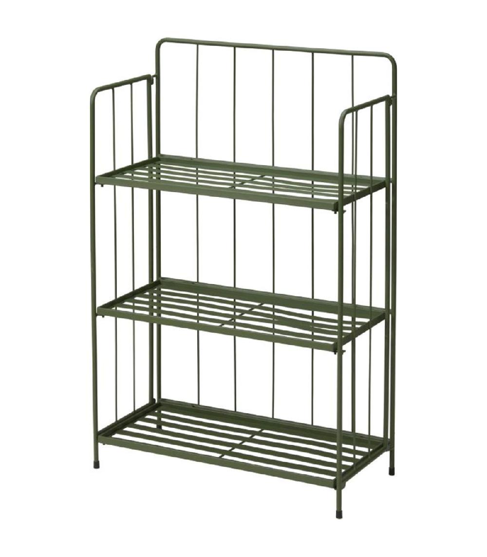 wadiga Étagère pour plantes en métal vert 58x27x90cm