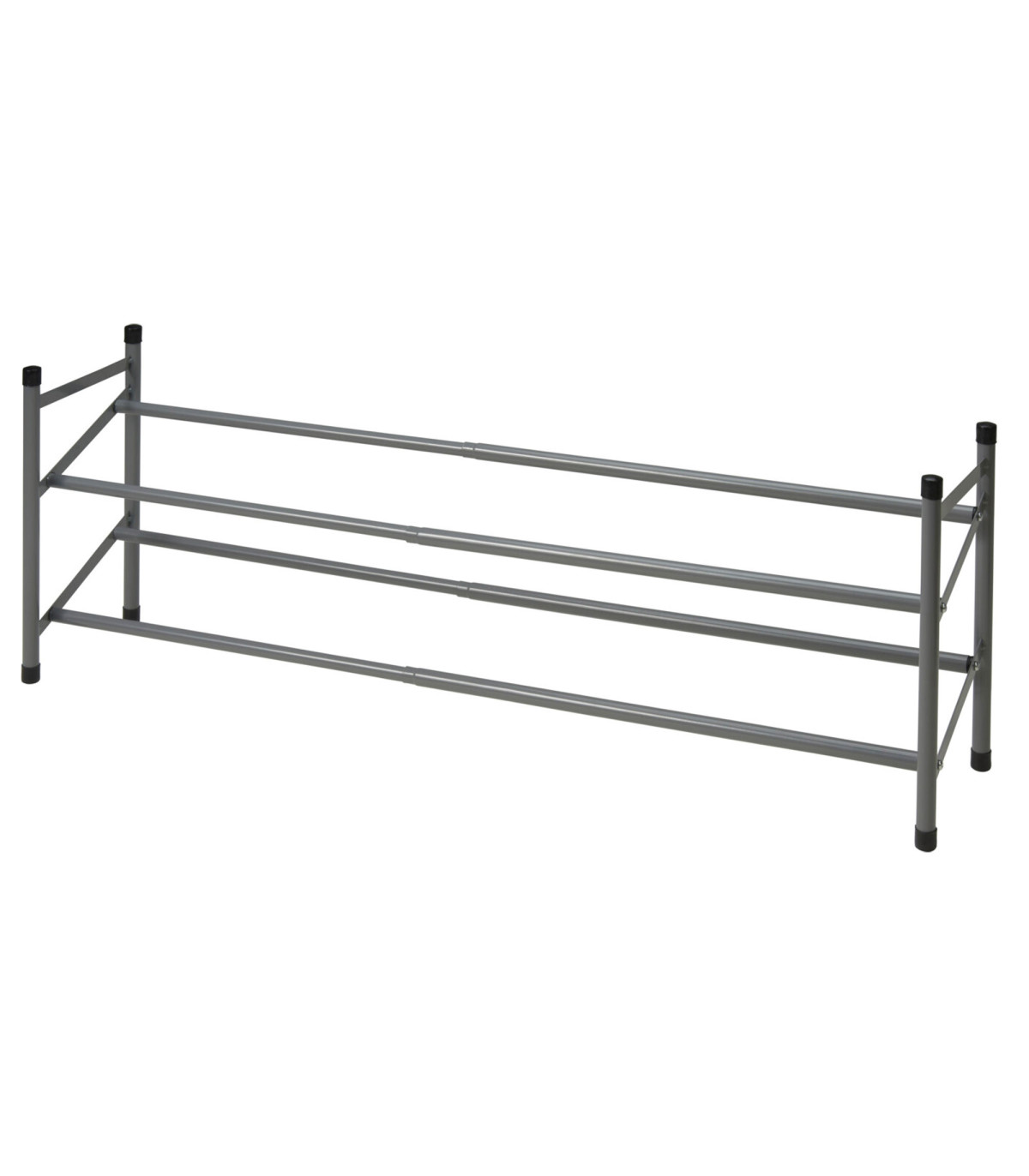 wadiga Étagère rangement chaussures extensible métal gris