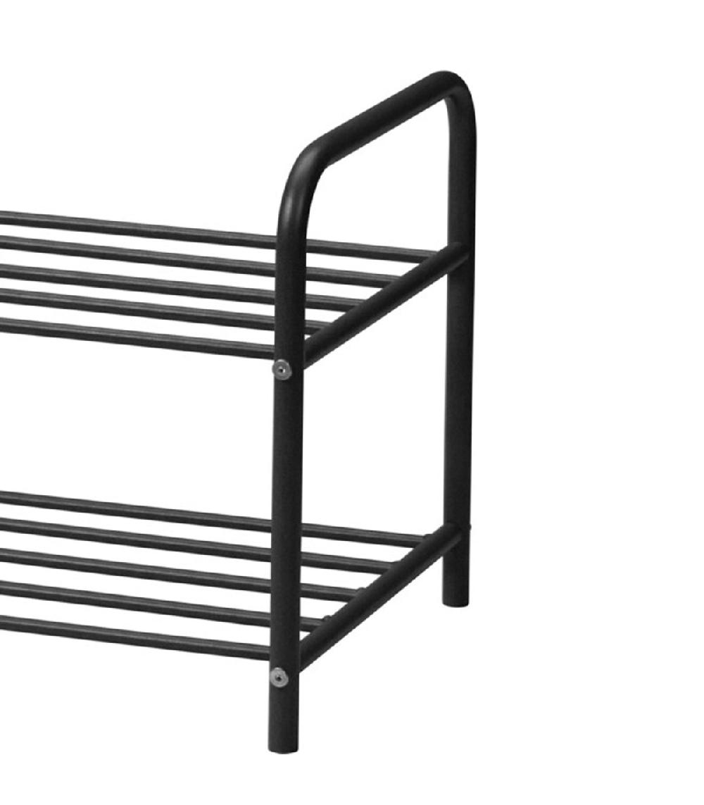 Wadiga Étagère Rangement Chaussures Noire - 91x35x38.5cm