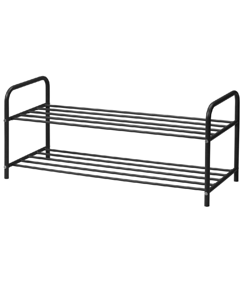 wadiga Étagère rangement chaussures noire - 91x35x38.5cm