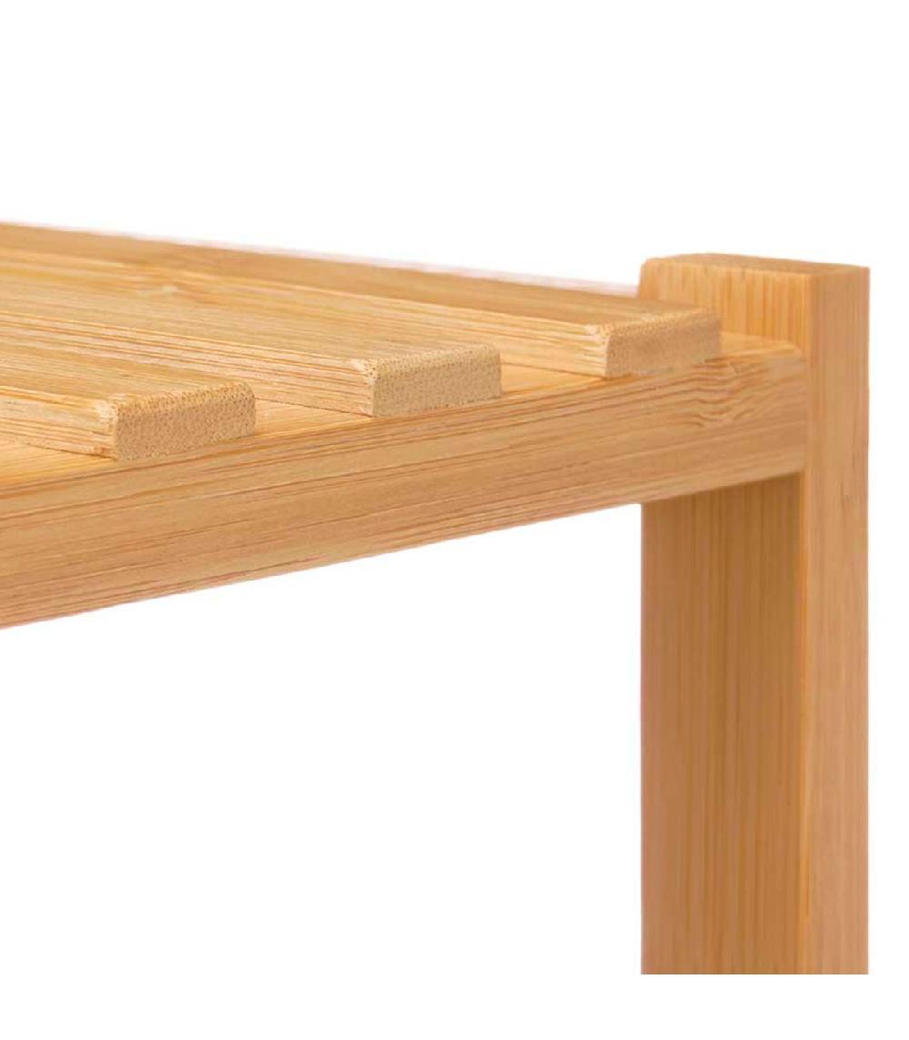 Wadiga Étagère Salle De Bain Bambou 3 étages 32x33x77.5cm