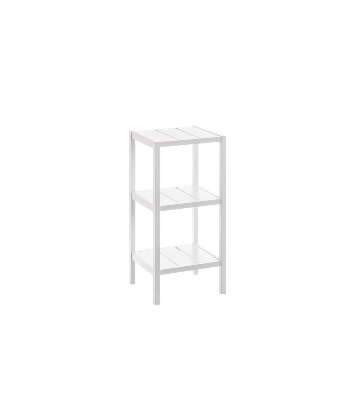 wadiga Étagère Salle de Bain Bois Blanc MDF 3 Plateaux