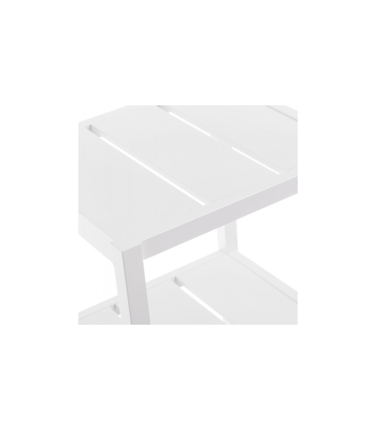 Wadiga Étagère Salle De Bain Bois Blanc MDF 4 Plateaux