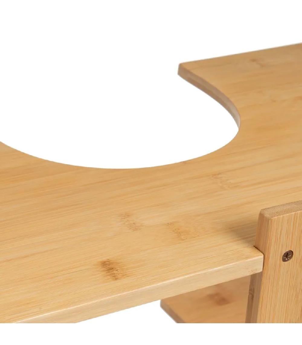 Wadiga Étagère Salle De Bain Sous Lavabo En Bambou 60x30x60cm