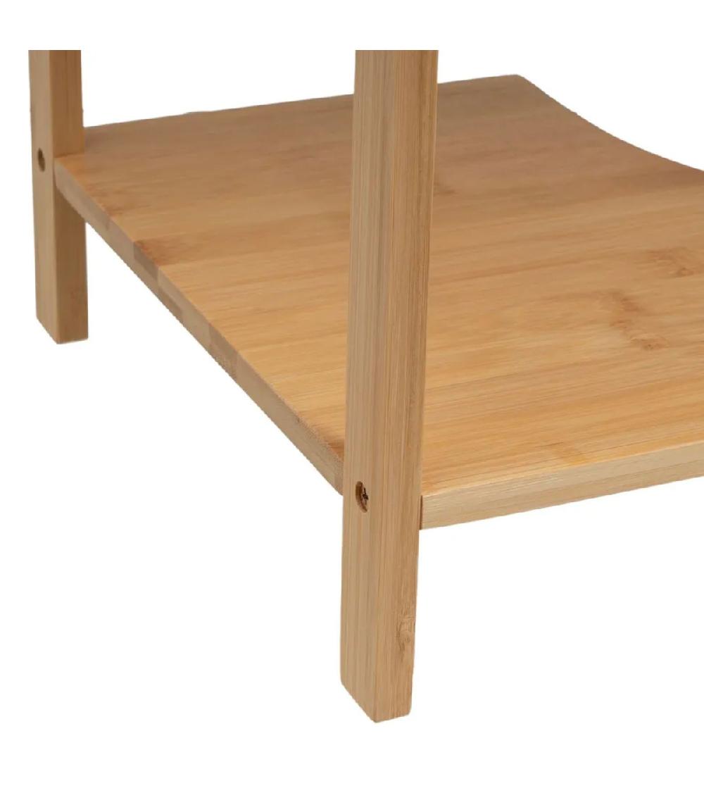 Wadiga Étagère Salle De Bain Sous Lavabo En Bambou 60x30x60cm