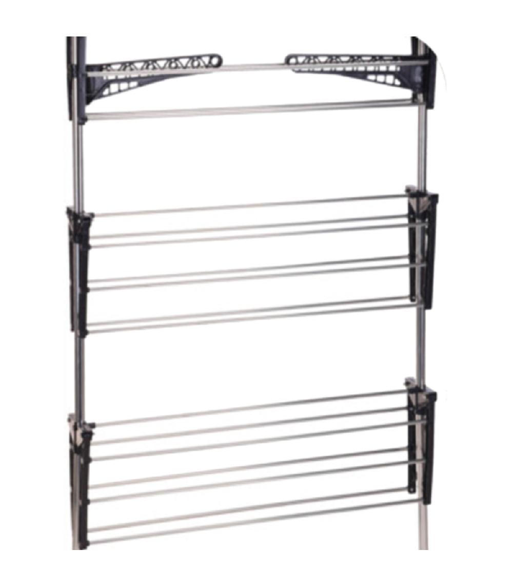 Wadiga Étendoir à Linge Pliable Sur Roulettes - 80x57x165cm