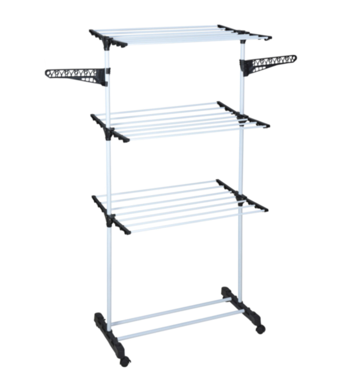 wadiga Étendoir à linge pliable sur roulettes - 80x57x165cm