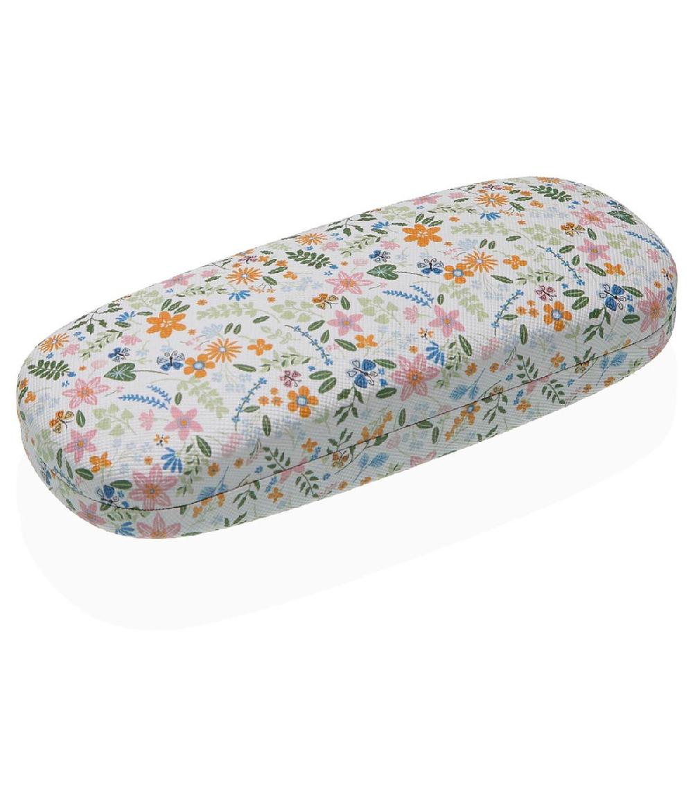 wadiga Étui à lunettes en tissu fleuri multicolore 16x6x3.5cm