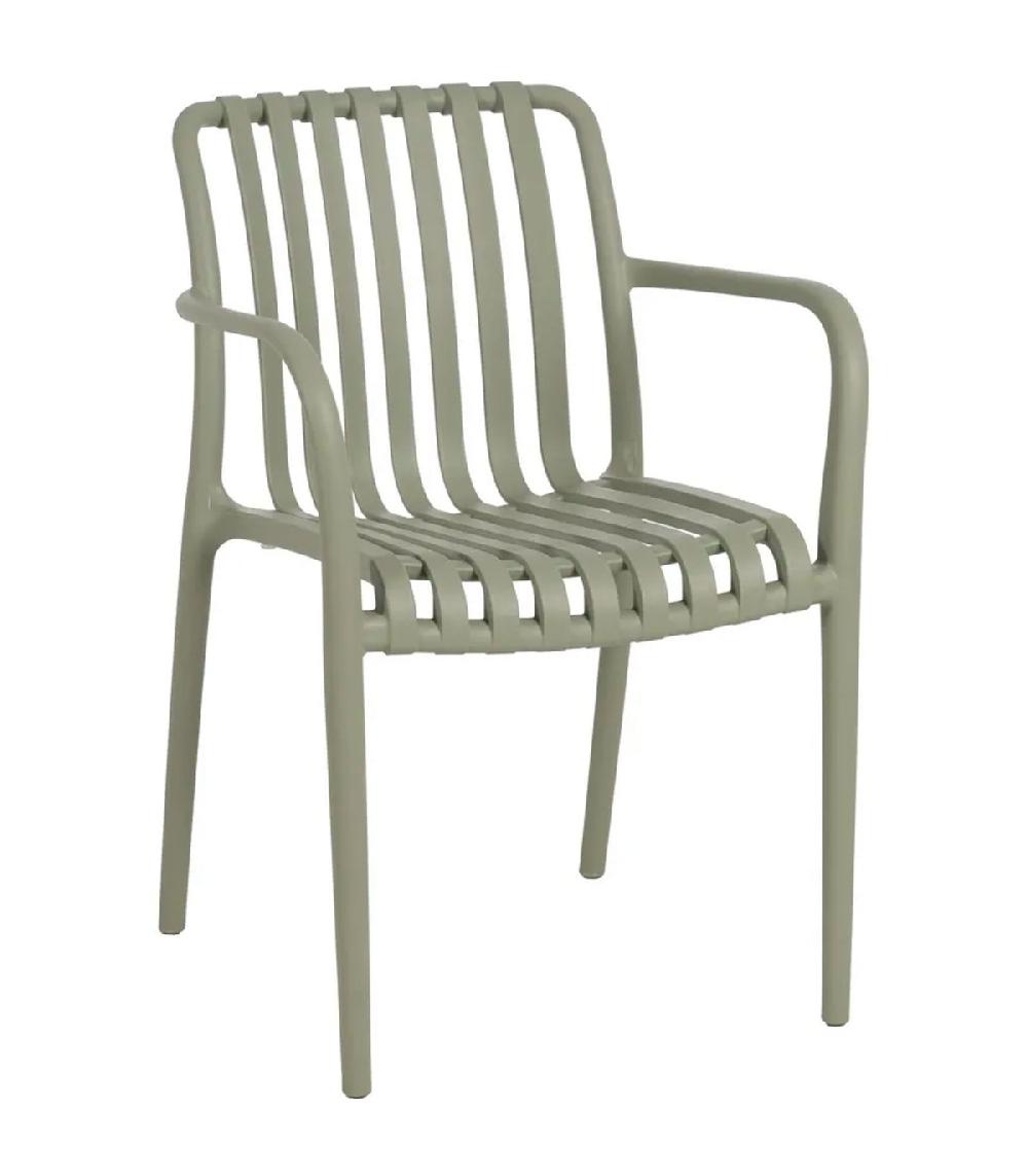 wadiga Fauteuil de jardin en polypropylène vert 56x57x81cm