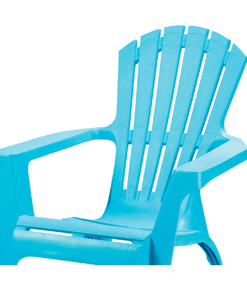Wadiga Fauteuil De Jardin Lounge Confortable En Polypropylène Bleu Ciel