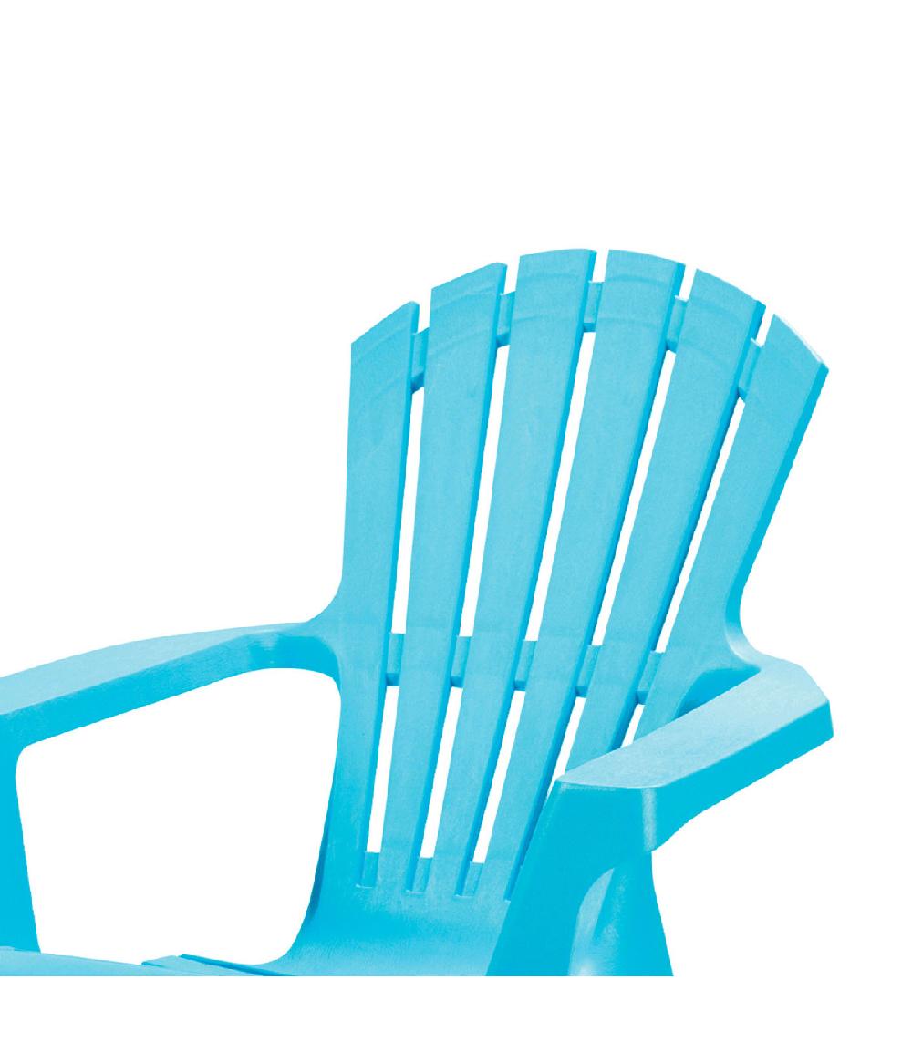 Wadiga Fauteuil De Jardin Lounge Confortable En Polypropylène Bleu Ciel