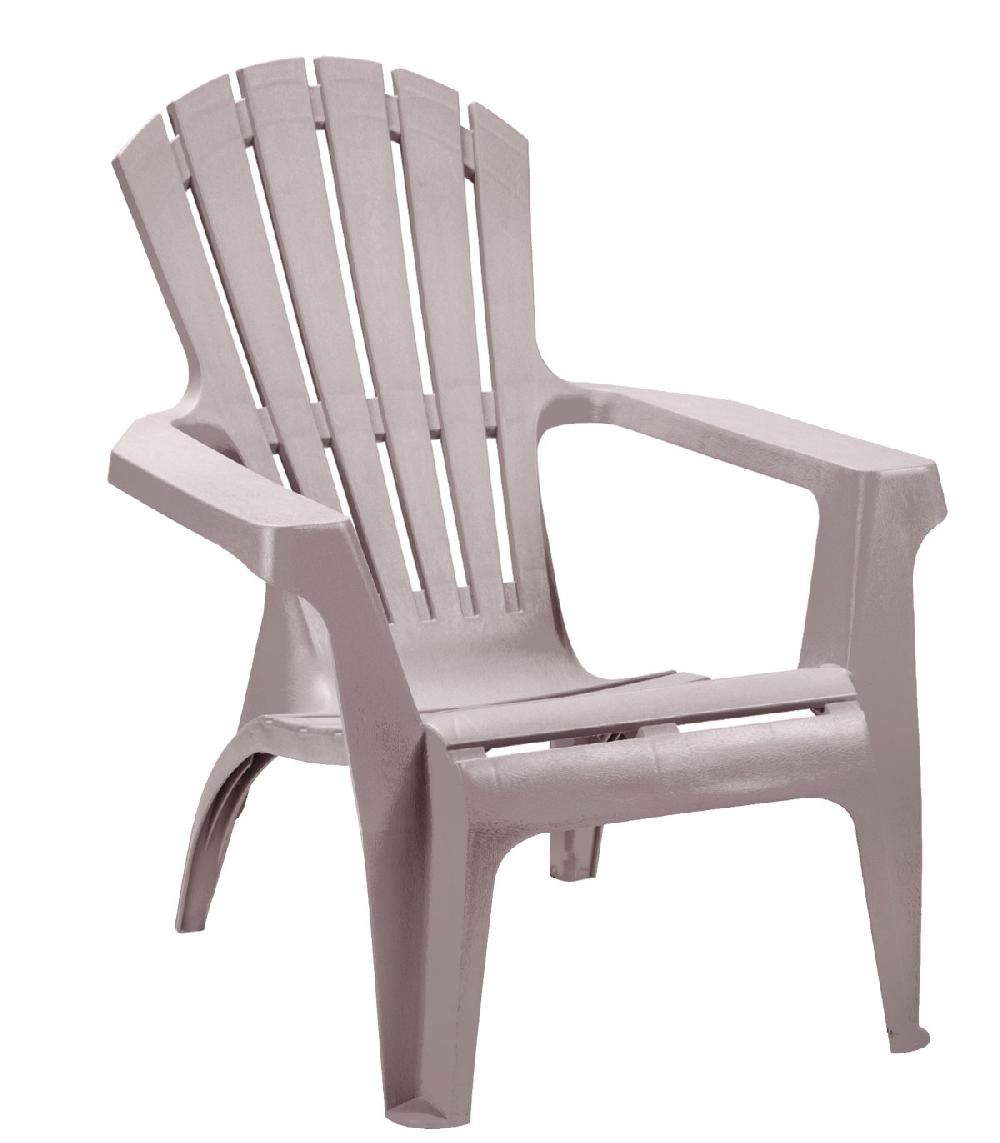 wadiga Fauteuil de Jardin Lounge Confortable en Polypropylène Gris Taupe