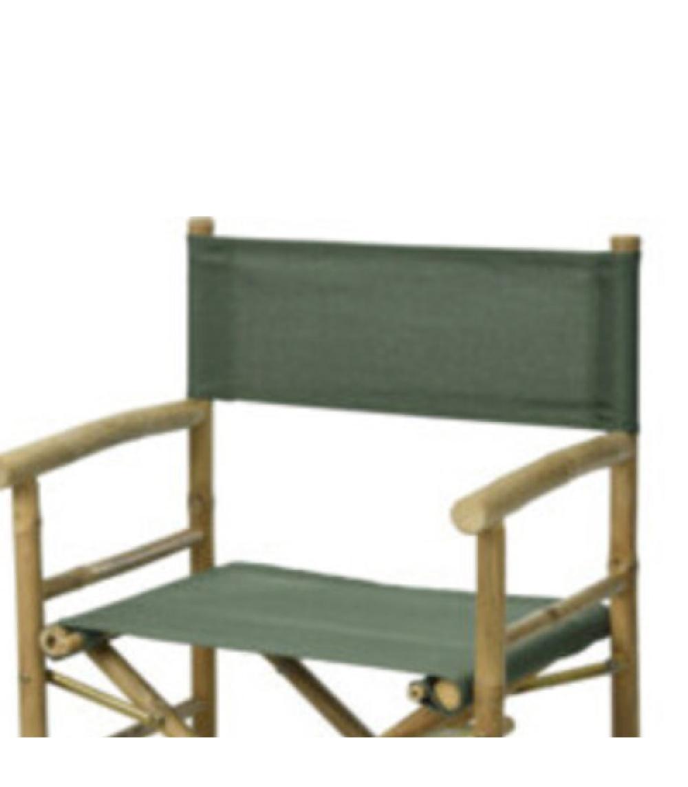 Wadiga Fauteuil Metteur En Scène De Jardin Pliant En Bambou Et Tissu Vert