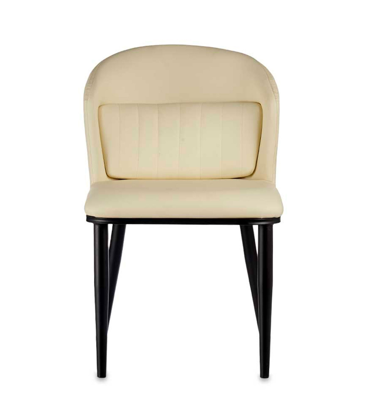 Wadiga Fauteuil Similicuir Beige Avec Coussin Dos Rond