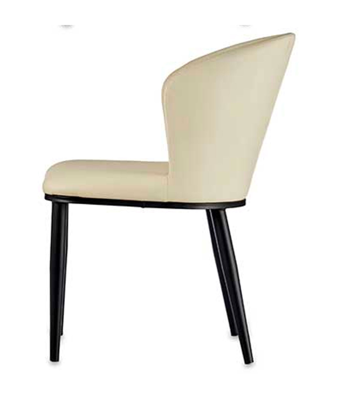 Wadiga Fauteuil Similicuir Beige Avec Coussin Dos Rond