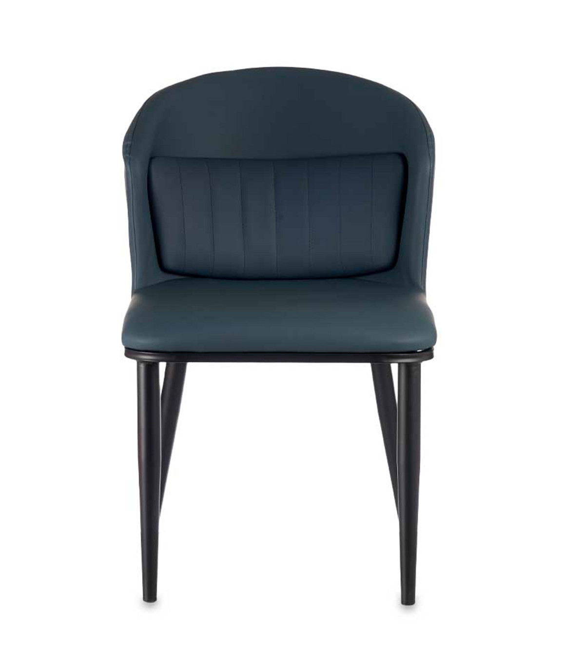 Wadiga Fauteuil Similicuir Bleu Avec Coussin Dos Rond