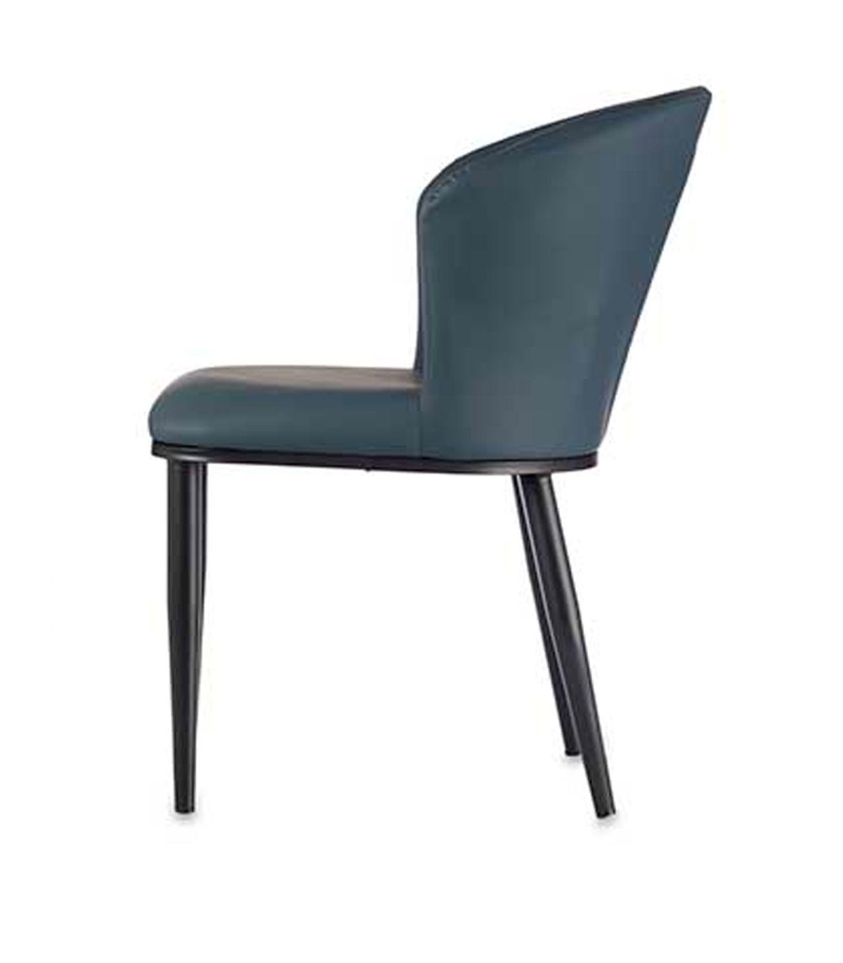 Wadiga Fauteuil Similicuir Bleu Avec Coussin Dos Rond