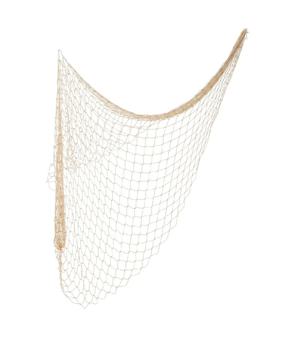 wadiga Filet de pêche décoratif en coton beige 150x200cm