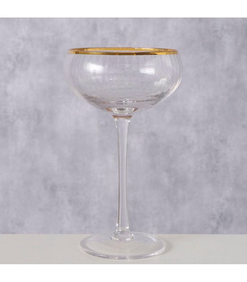Wadiga Flûte à Champagne En Verre Et Liseré Doré 10x10x17cm