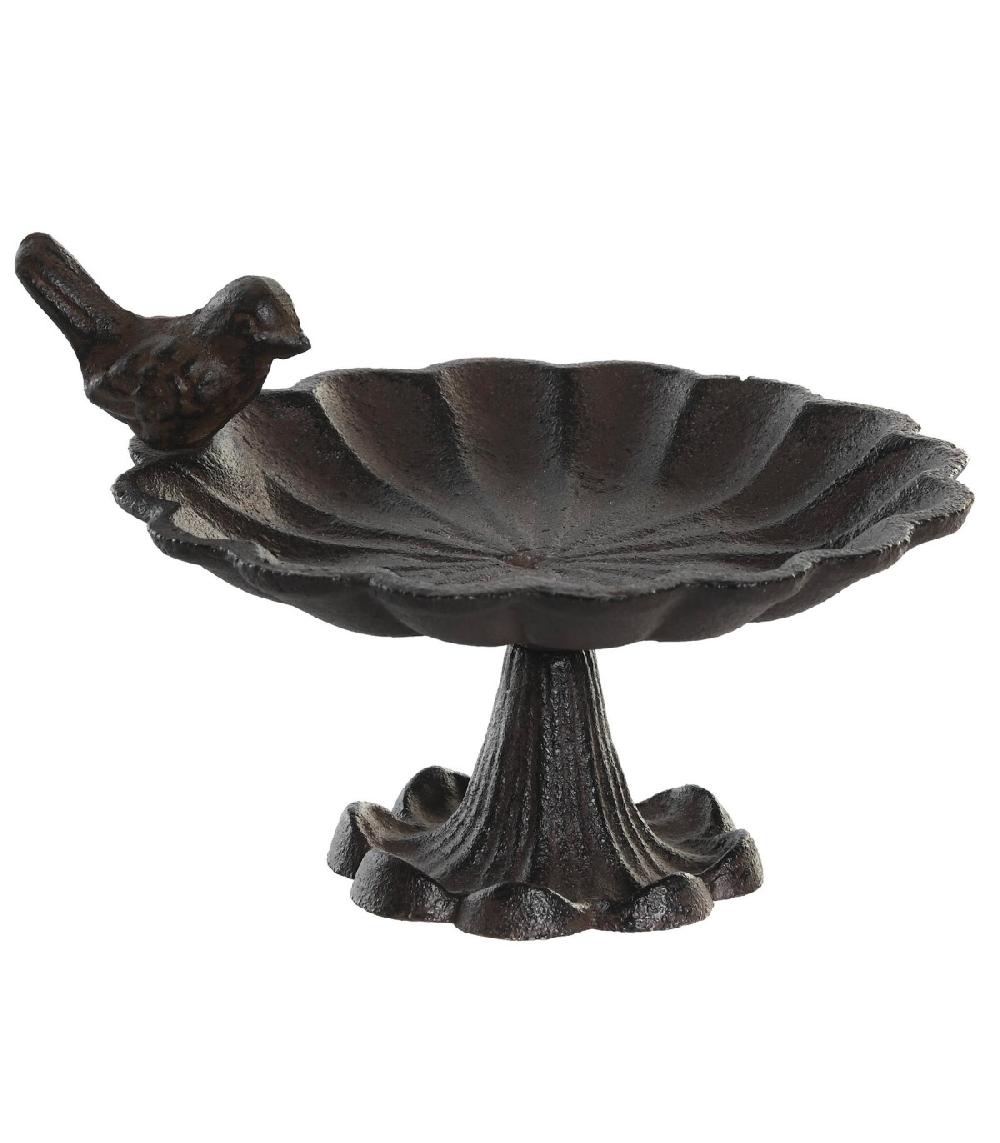wadiga Fontaine abreuvoir pour oiseaux en fonte 17.5x15.5x11.2cm