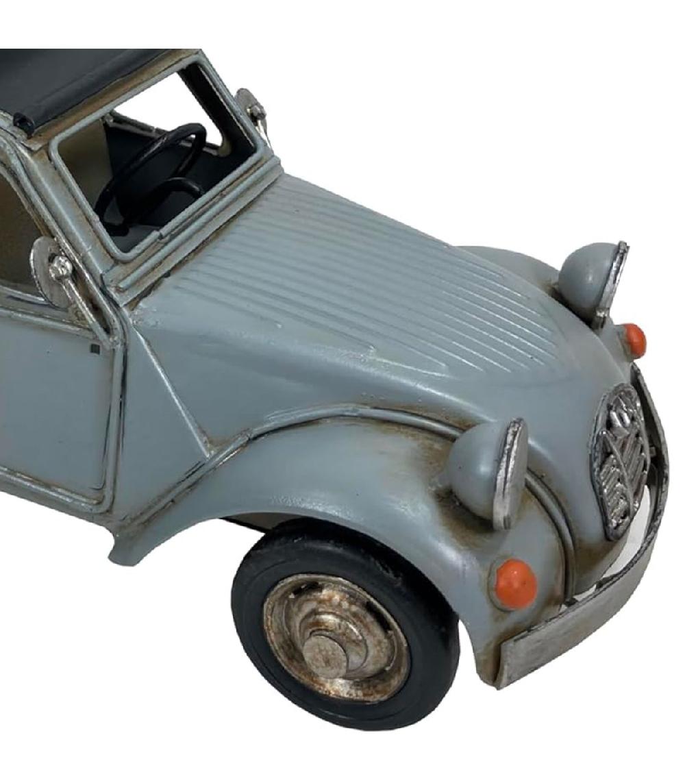 Wadiga Fourgonnette 2CV Déco En Métal Gris 28x11.5x12.5cm