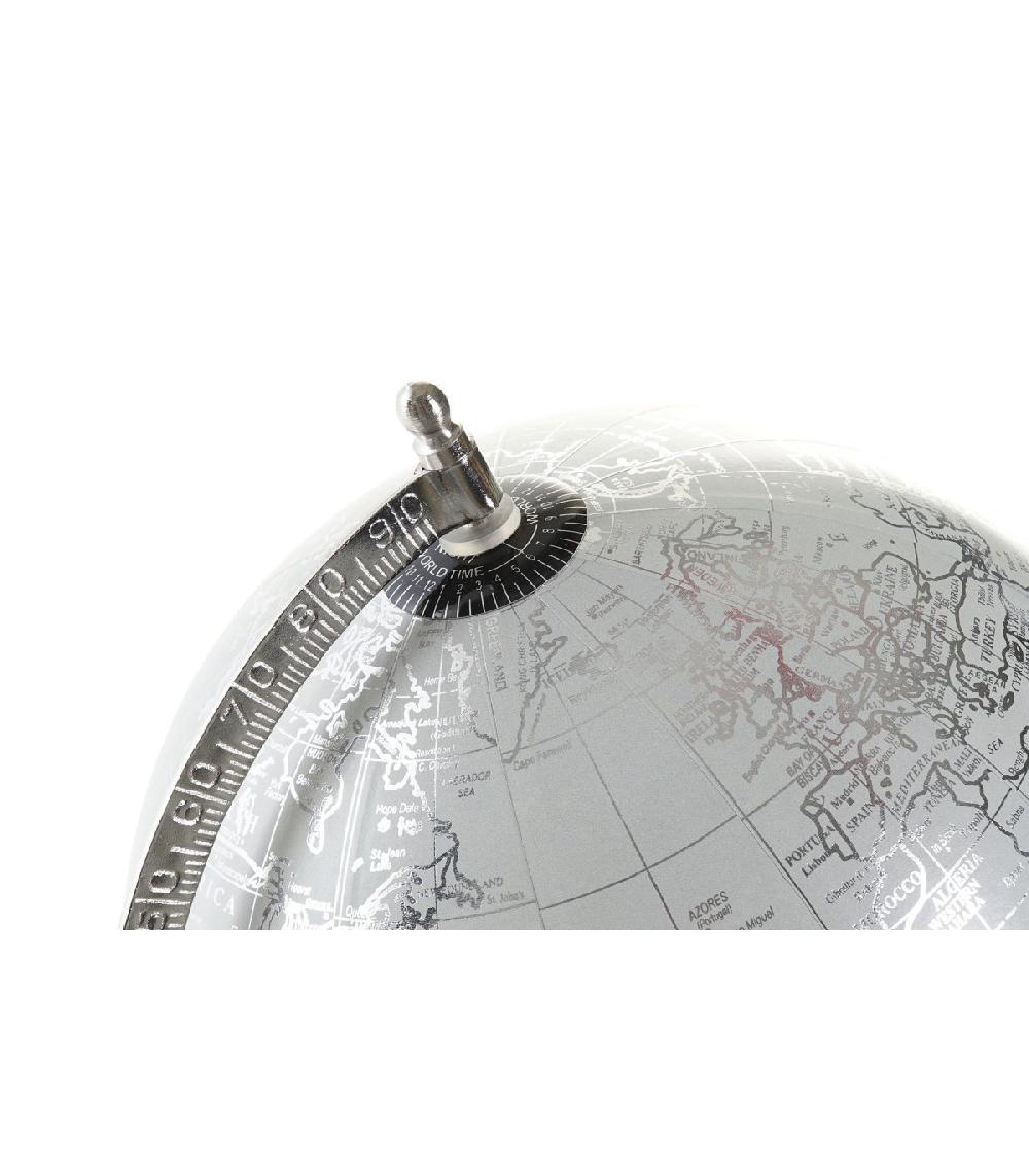 Wadiga Globe Terrestre Vert Menthe Style Ancien Base Bois