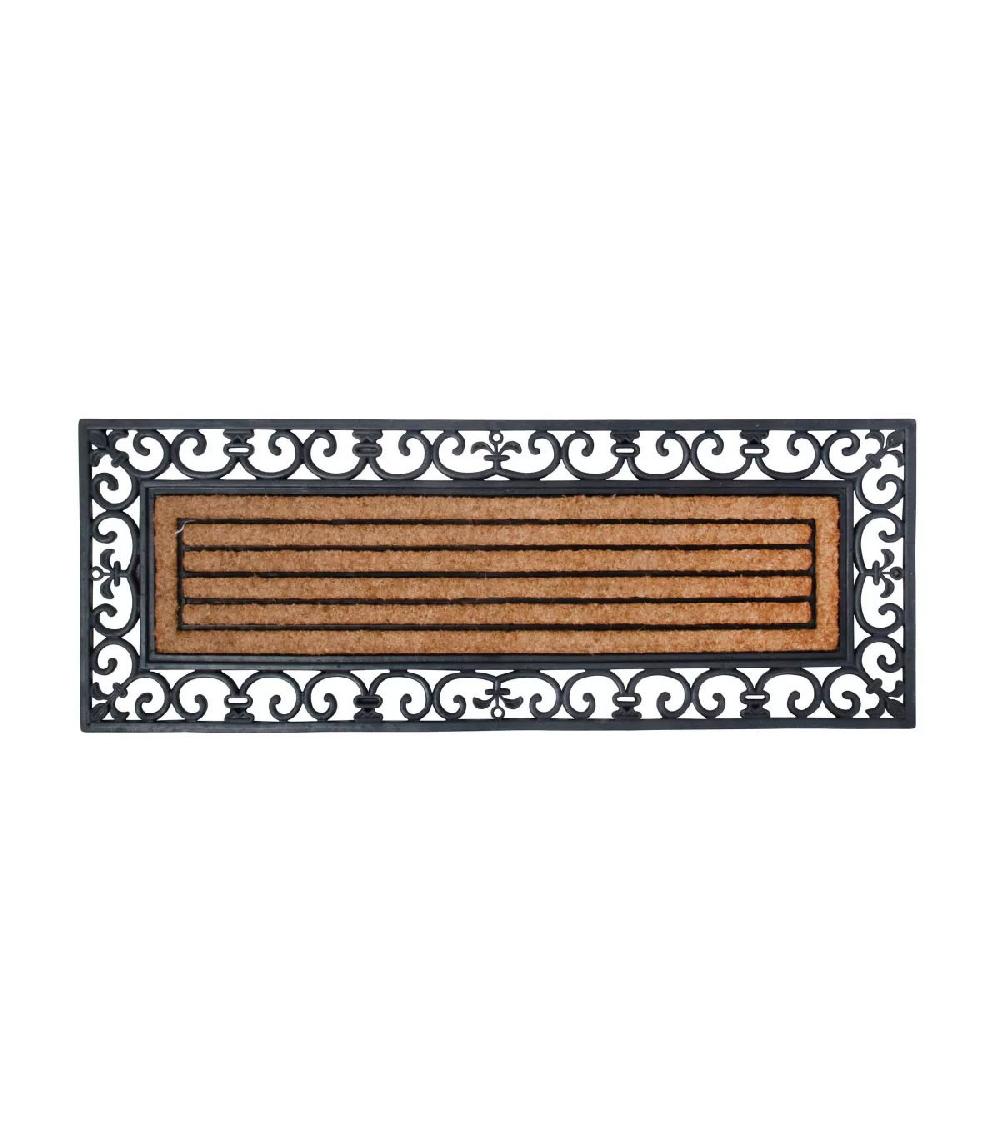 wadiga Grand Paillasson en Coco et Caoutchouc - 120 x 45cm
