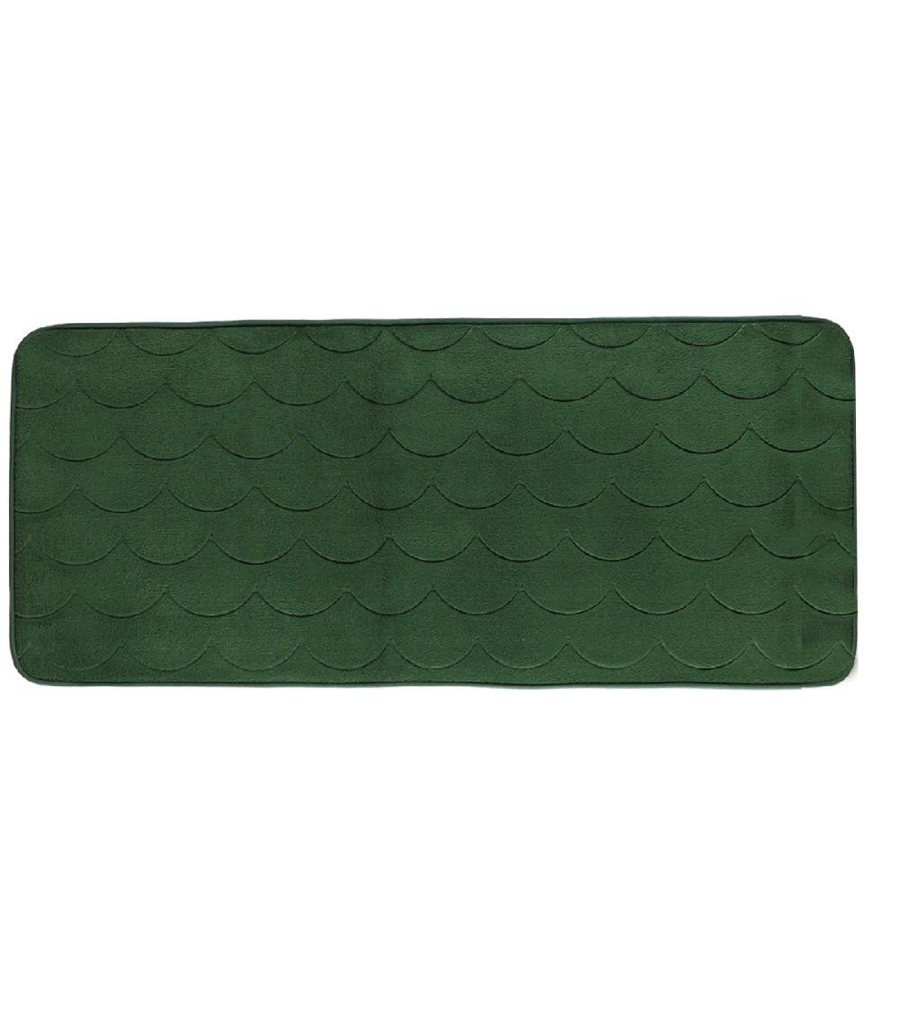 Wadiga Grand Tapis De Bain Mémoire De Forme Vert 50x120cm