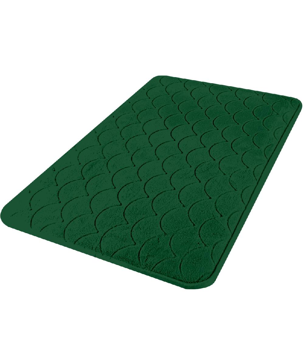wadiga Grand tapis de bain mémoire de forme vert 50x120cm